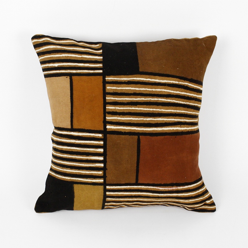 泥染めクッションカバー35x35 ガゼル