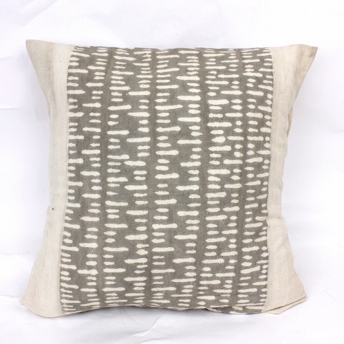 泥染めクッションカバー50x50シマウマ