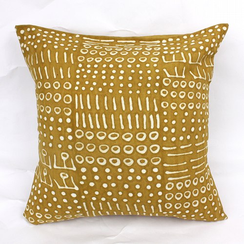 泥染めクッションカバー50x50ナマケモノ