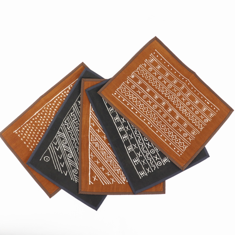 泥染めランチョンマット裏地付