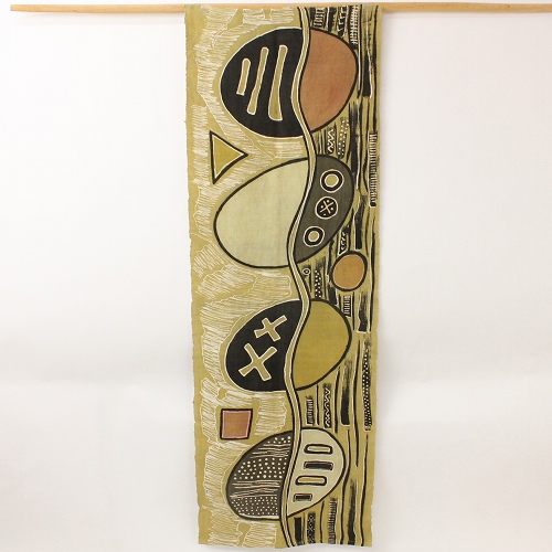 NDOMO 泥染めセンターマット タペストリー 04 一点物