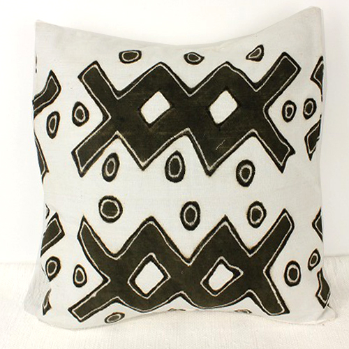 泥染めクッションカバー 50x50 05