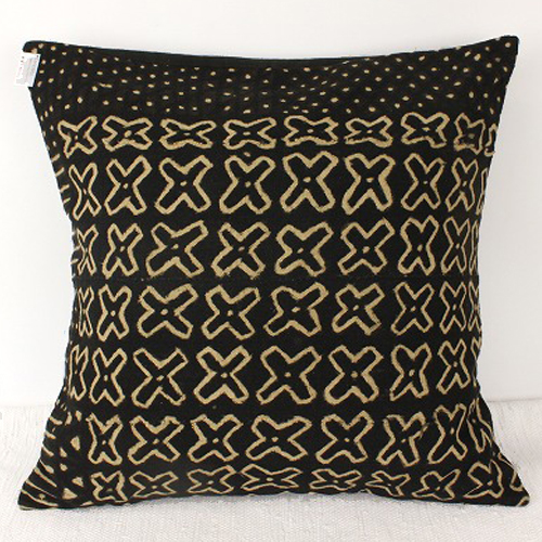 泥染めクッションカバー 50x50 07