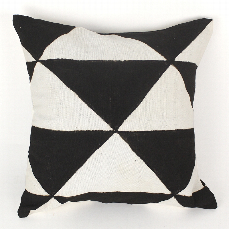 泥染めクッションカバー45X45 並三角