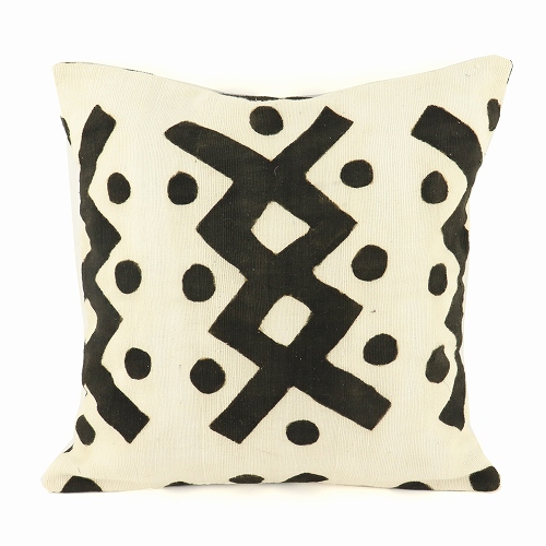 泥染めクッションカバー45X45らせん