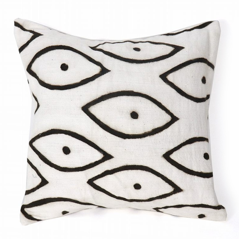 泥染めクッションカバー45X45目