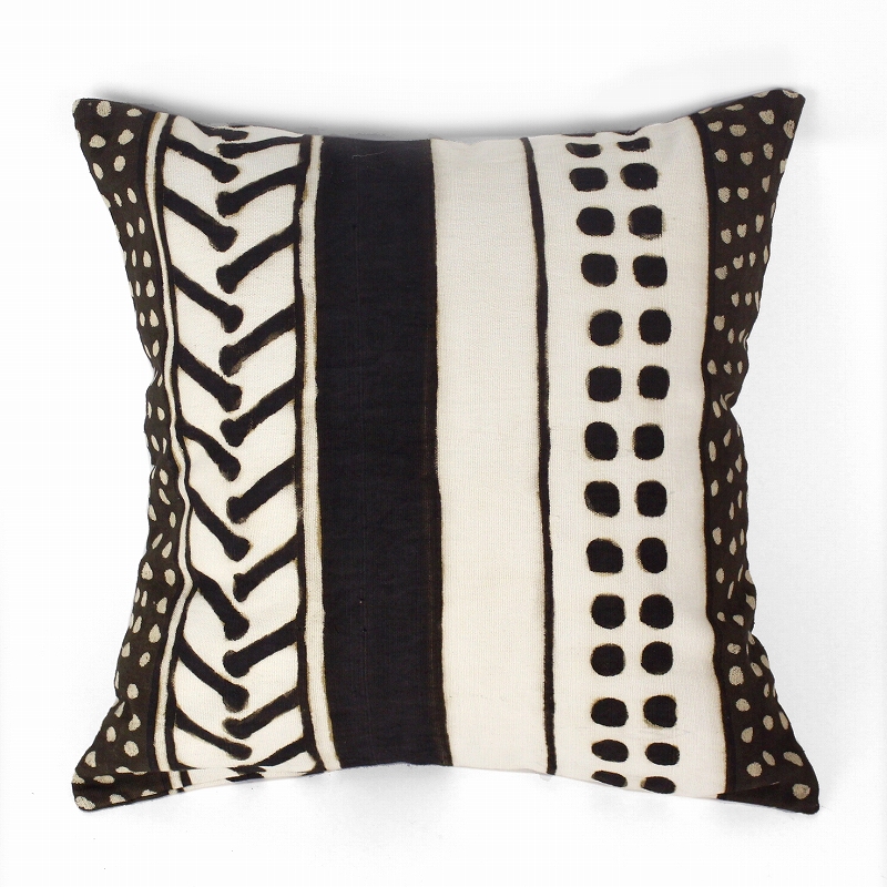 泥染めクッションカバー45X45 横ボ色々