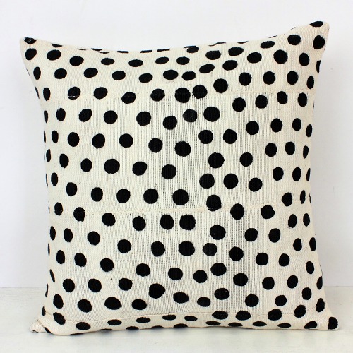 泥染めクッションカバー45X45水玉