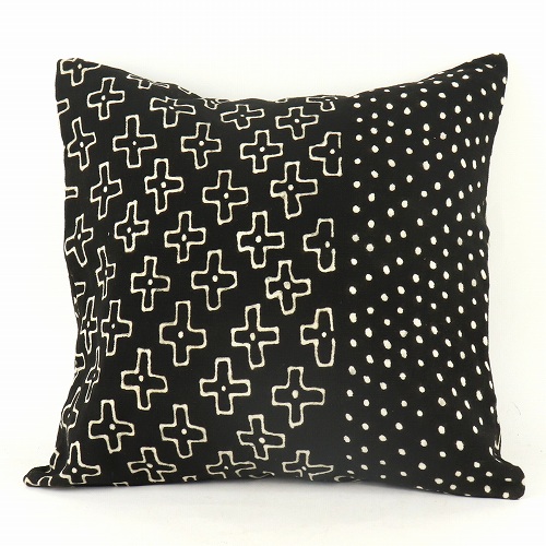 泥染めクッションカバー45X45伝統1