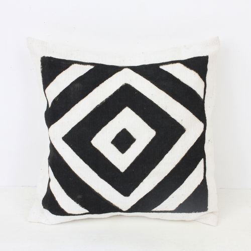 泥染めクッションカバー35X35重四角