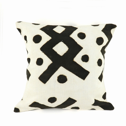 泥染めクッションカバー35X35らせん