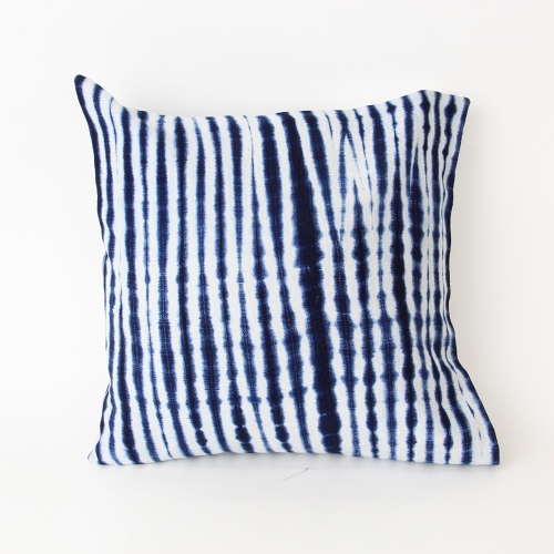 藍染めクッションカバー35X35 細ボーダー