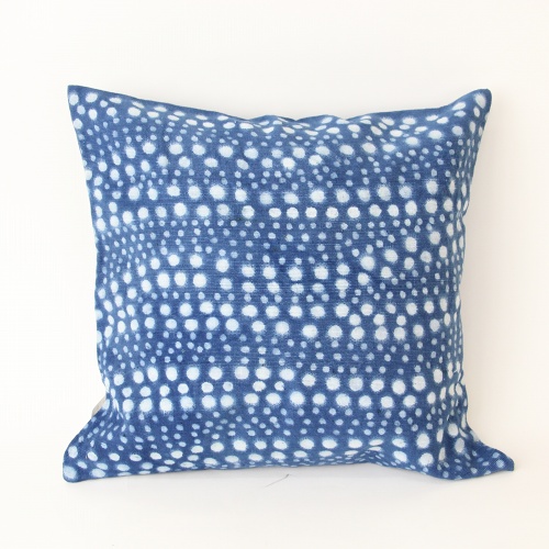 藍染クッションカバー35x35 woyo poin藍