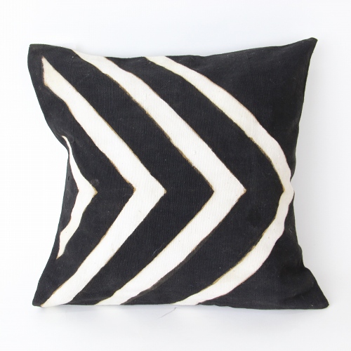 泥染クッションカバー35x35epine黒白