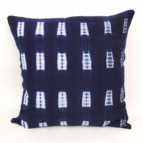 草木染クッションカバー45x45 藍染 チェスト