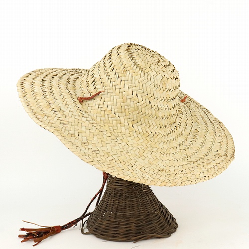 マリパーム帽子 ブルキナ革紐付き