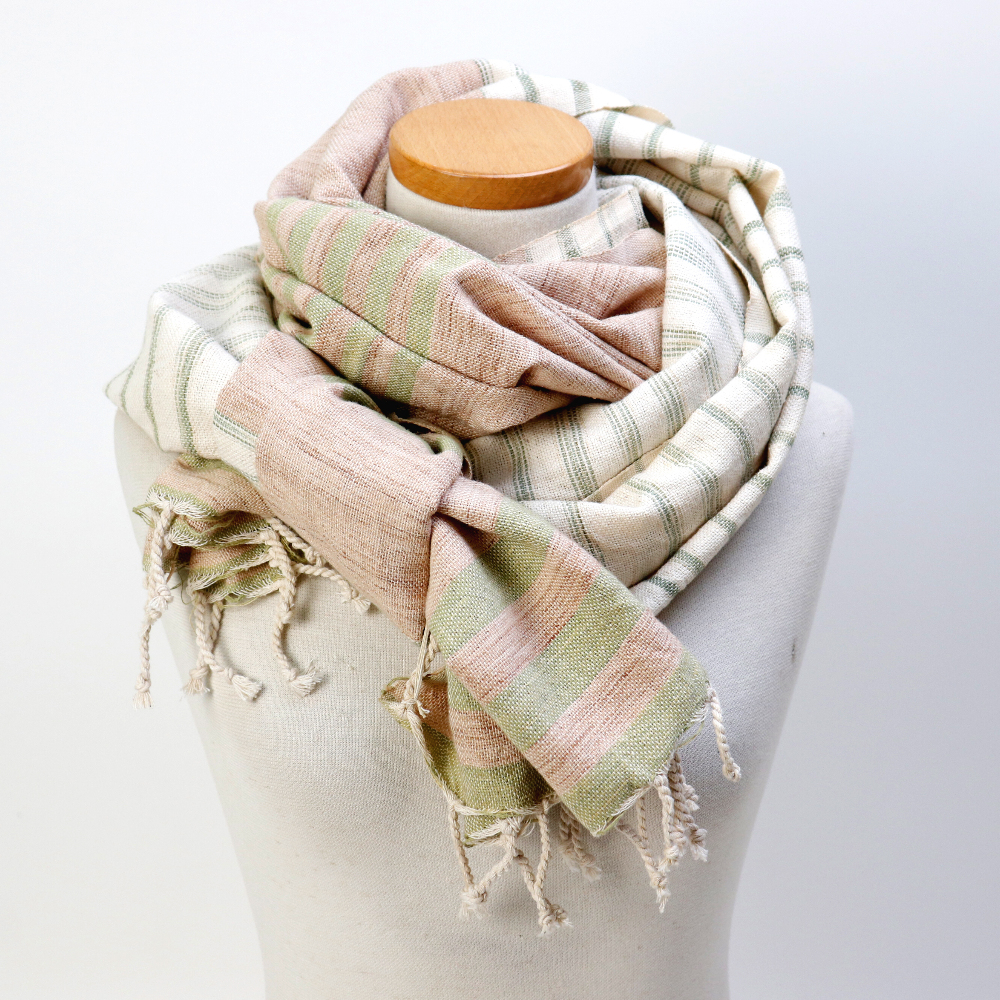 草木染めイカット布ショール