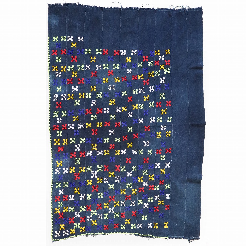 ドゴン藍染ねんねこ布 刺繍 _04 一点物