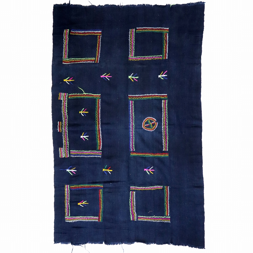 ドゴン藍染ねんねこ布 刺繍 一点物_07