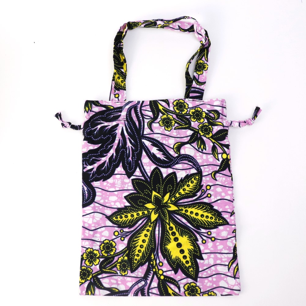 パーニュ ぺたんこ巾着バッグ 黄花