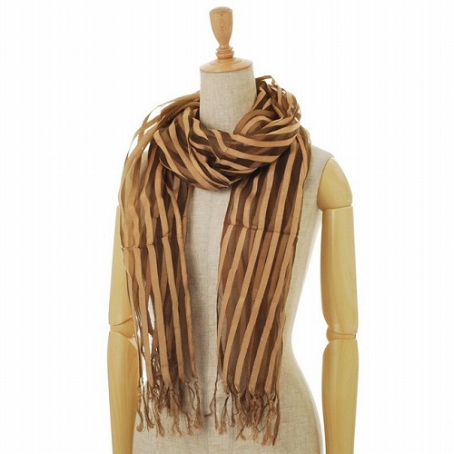 シルクスカーフ ブラウン 9Y