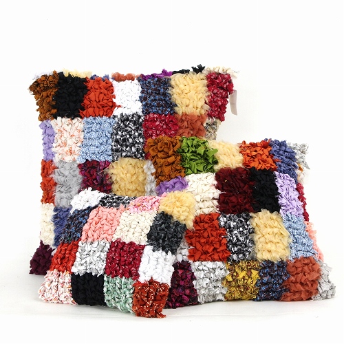 裂き布タピクッションカバー モノクロ カラフル 大・中・小