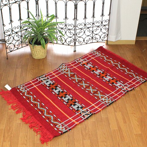 モロッコキリム ZEMMOUR 赤 一点物