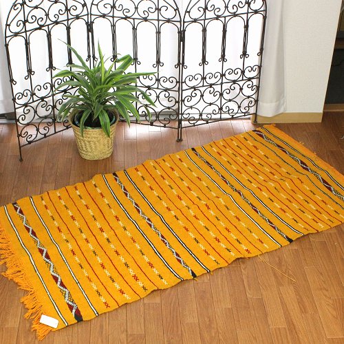 モロッコキリム ZEMMOUR 黄 一点物