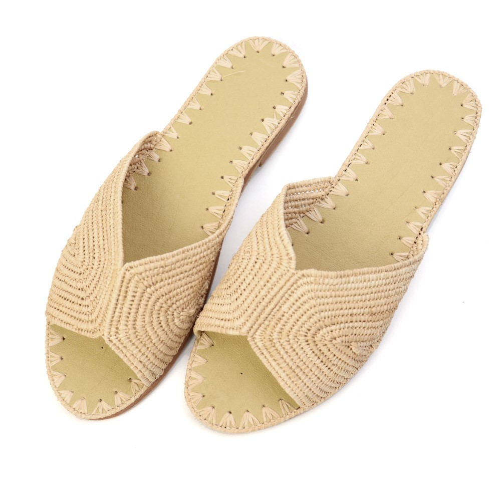 【SALE】ラフィアシンプルサンダル ナチュラル @8500→5950円