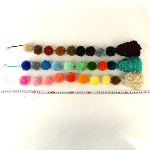 ポンポン長飾り 茶系19SS一点 2800→2240円