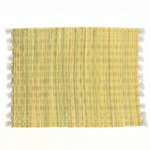 ランチョンマット ポンポン付き ライトグレー