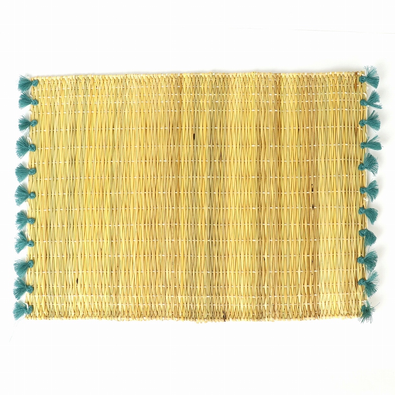 ランチョンマット ポンポン付き グリーン