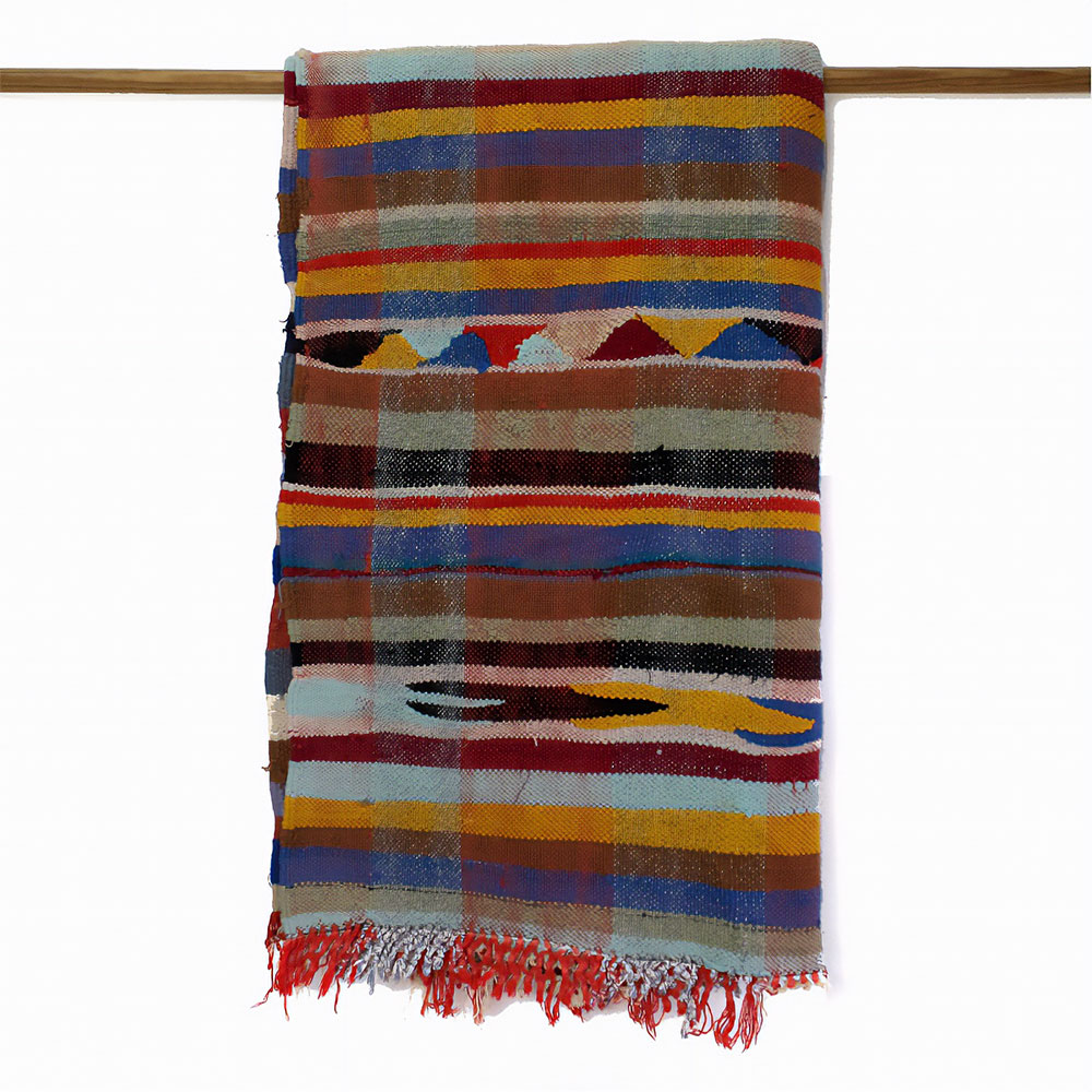 ビザラ チェック柄ベッドカバー 一点物-40