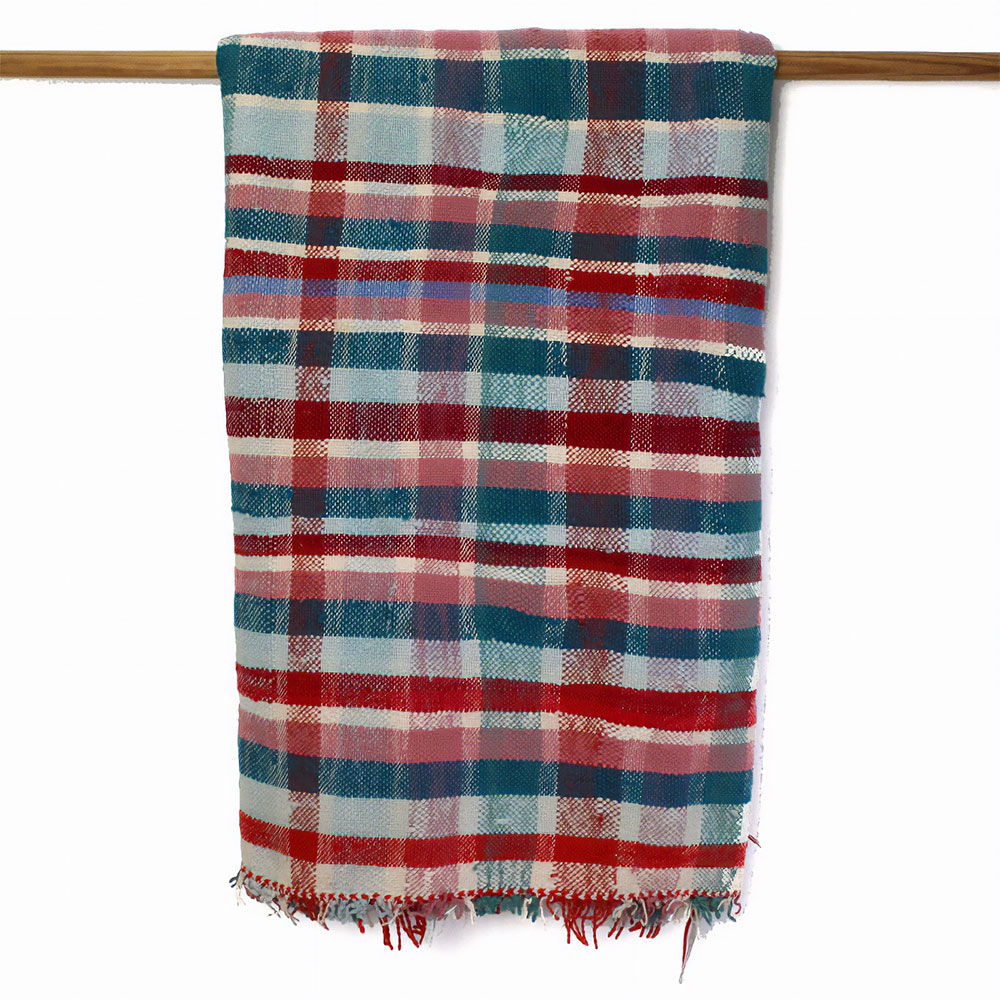 ビザラ チェック柄ベッドカバー 一点物-59