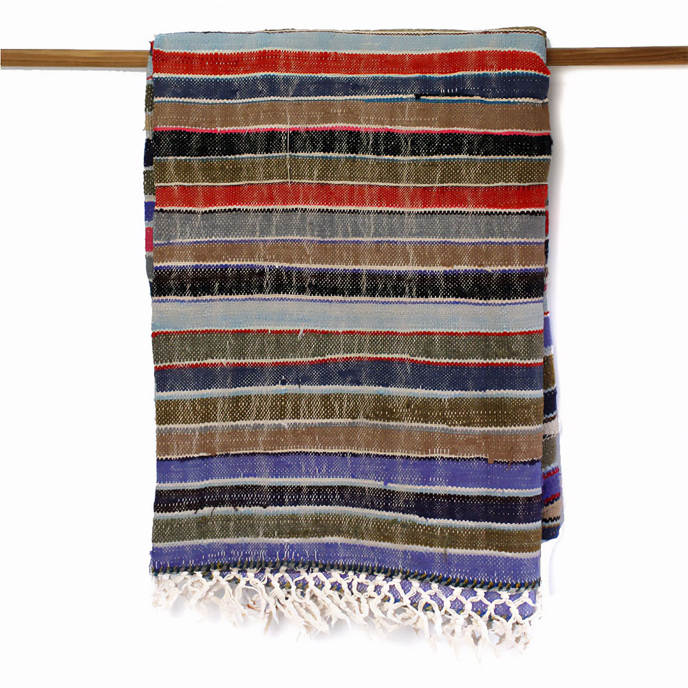 ビザラ チェック柄ベッドカバー 一点物-70