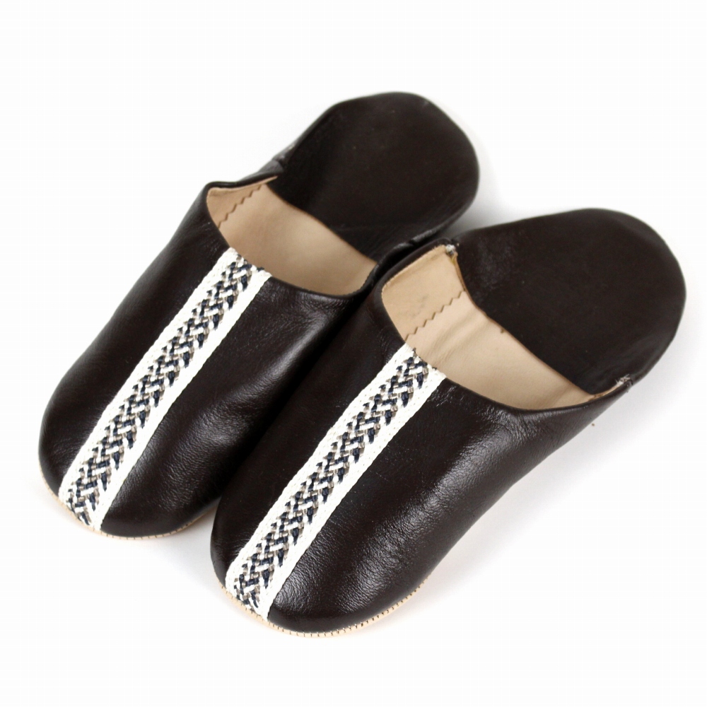 バブーシュ 中央リボン 黒xグレー 24SS一点物 @5900→4720