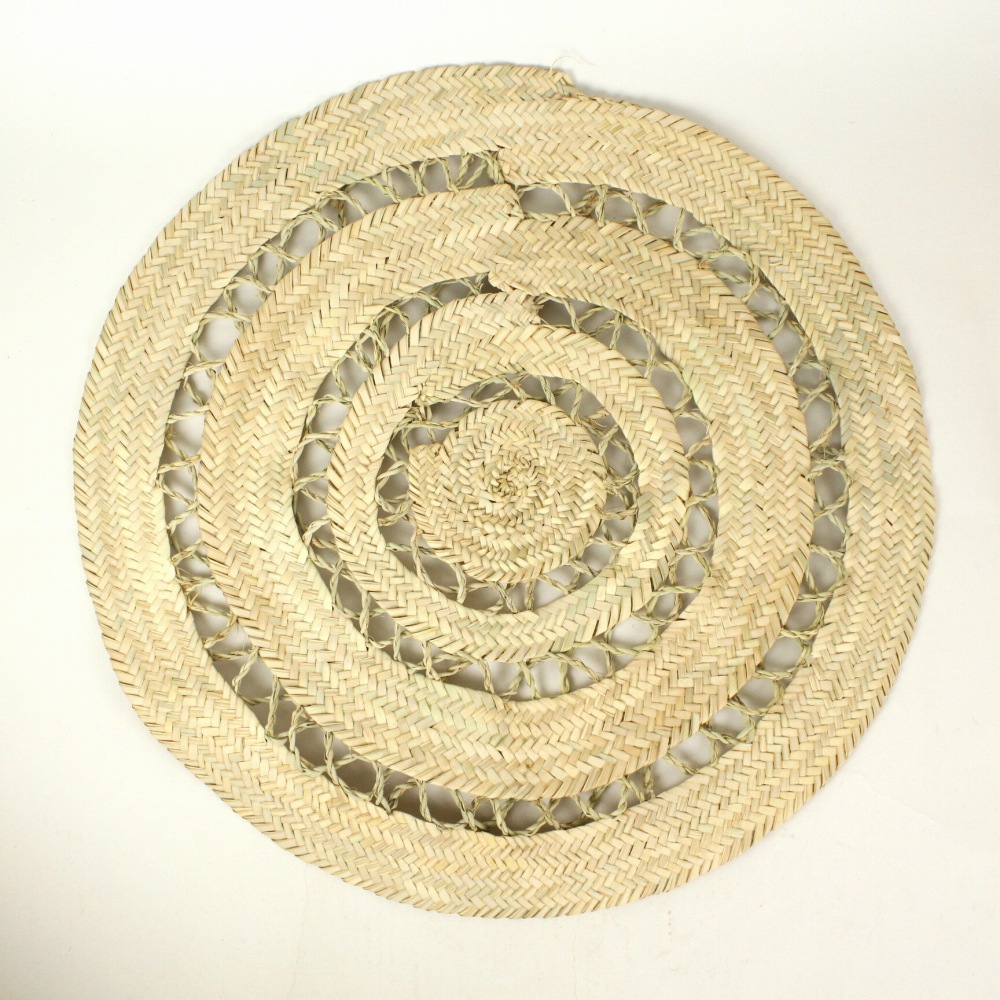 椰子透かし入り ラウンドマット 24SS一点物 @11000→8800