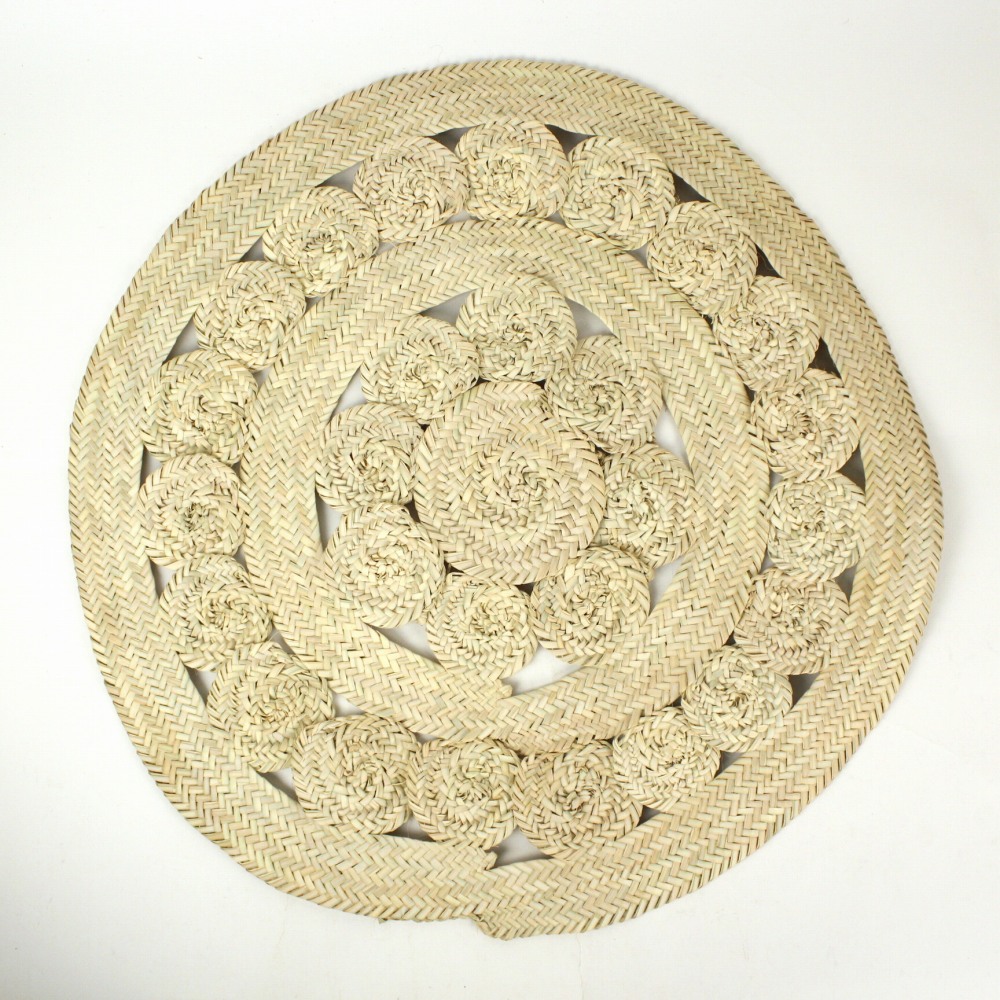 椰子デコレーション ラウンドマット 24SS一点物 @11000→8800