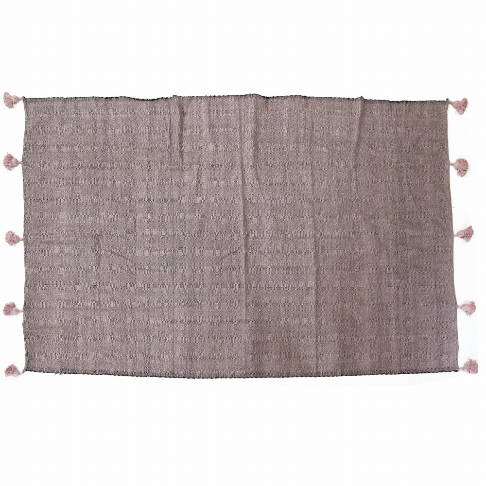 コットンラグ ポンポン付き ペールピンク 24SS一点物 @24000→19200