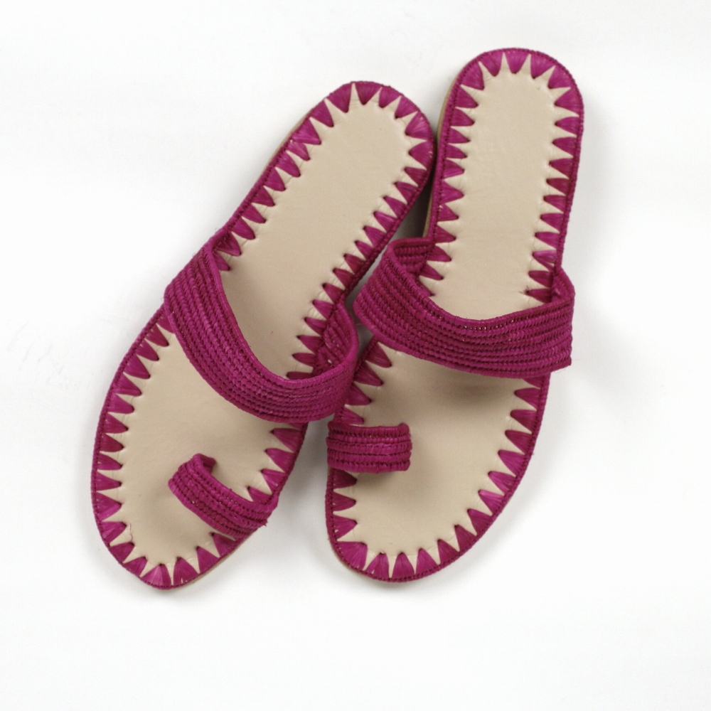 【SALE】ラフィアサンダル ノーマル フシア 24SS一点物 @18000→14400