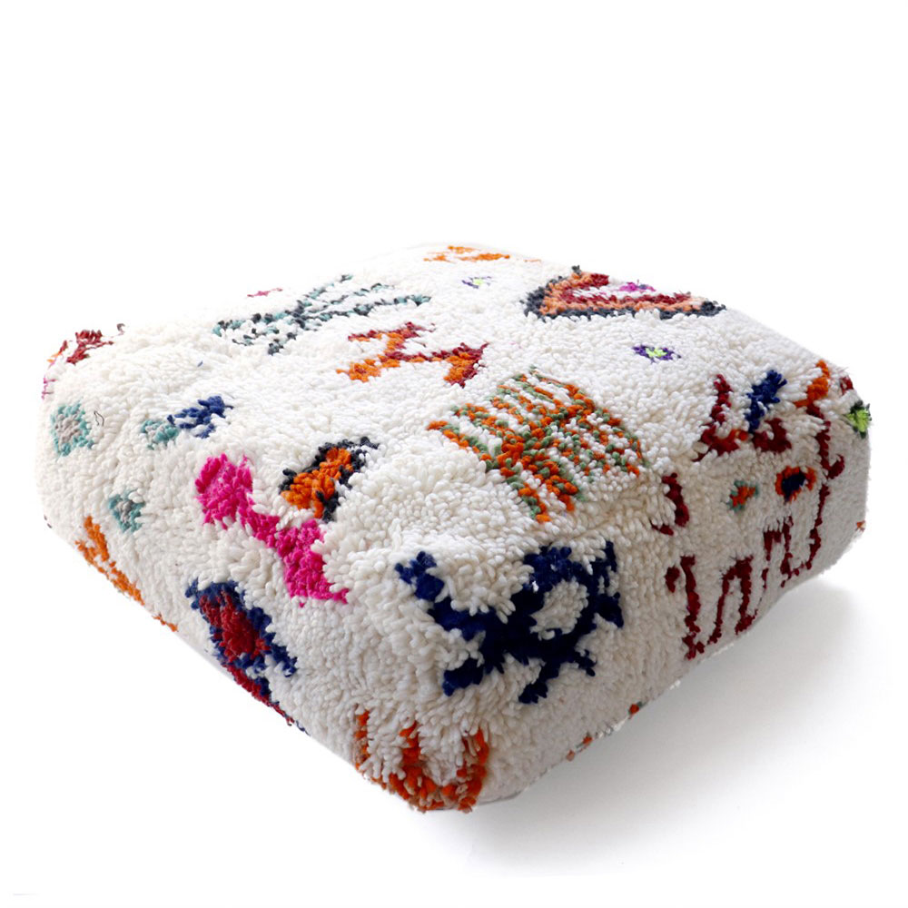 ワッザン 起毛 四角クッションカバー(60x60xH20) 01