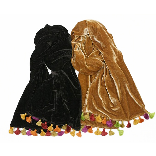 ポンポン付スカーフ