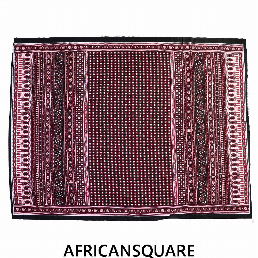 カンガ タンザニア製 特大 キストゥ 赤