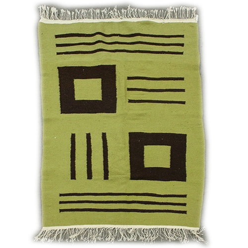 チュニジアキリム 緑茶柄 153X98一点物