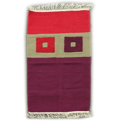 チュニジアキリム ベッドサイドマット 起毛 135X70 一点物