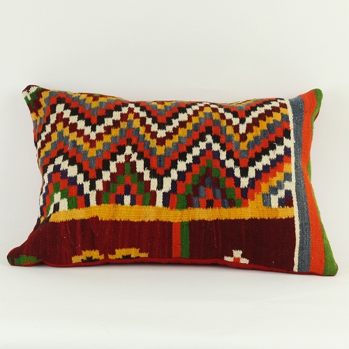 オールドキリムクッションカバー長方形 クッション付 1503 一点物