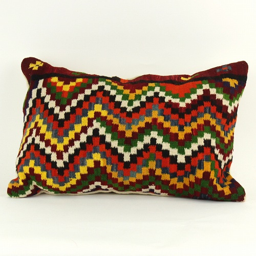 オールドキリムクッションカバー長方形 クッション付 1504 一点物