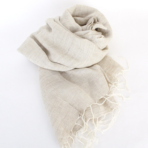 ウールスカーフ 透かし加工 ナチュラル