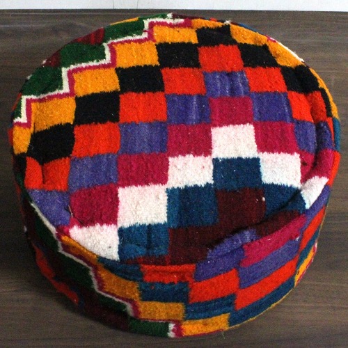 キリム円座 厚  一点物 1602