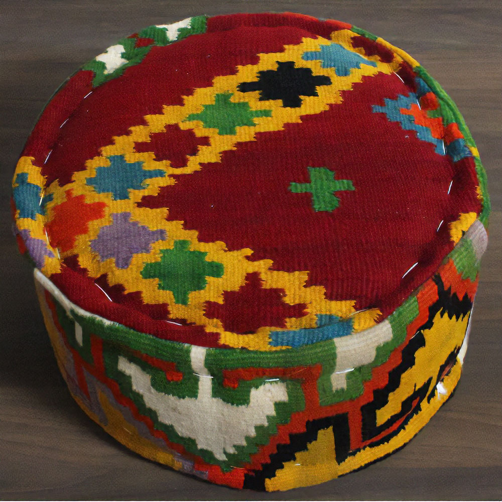 キリム円座 厚  一点物 1603
